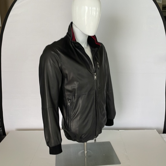 Hugo Boss Mens Leather Jacket - Picture 5 of 14